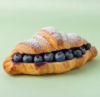 croissant with blueberries