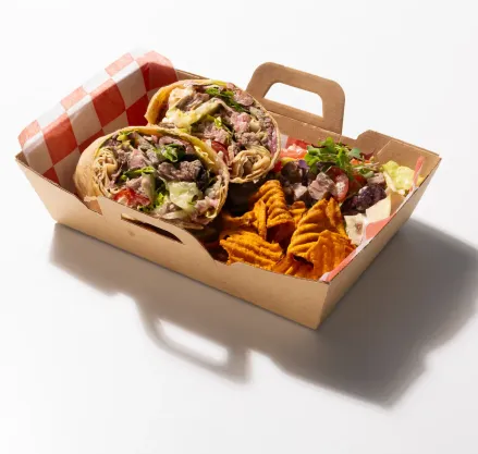 Mediterranean Wrap with Chicken or Steak 