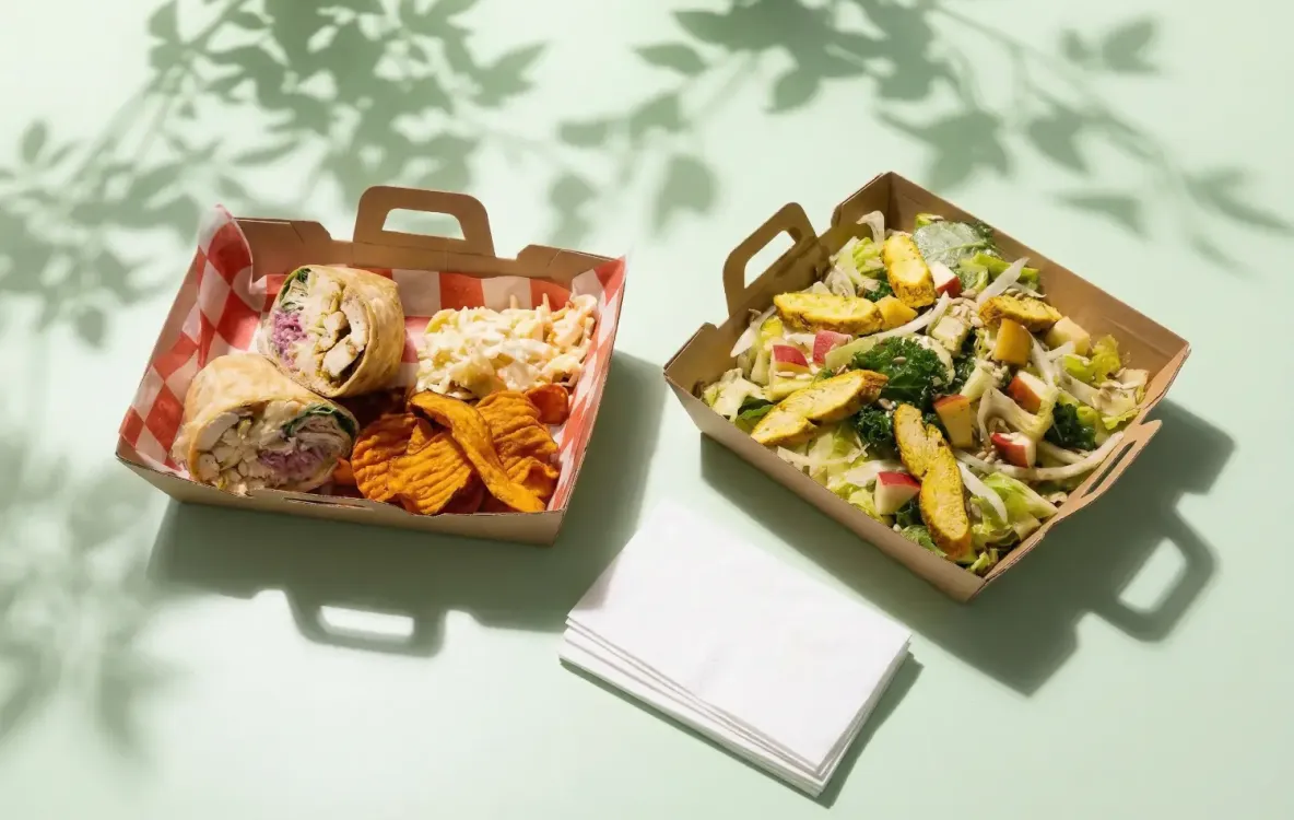 Pure eats LIC healthy wrap and salad